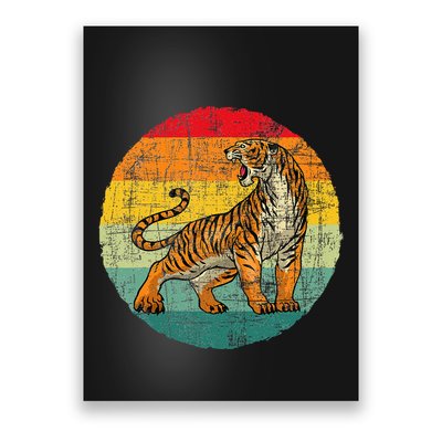 Retro Vintage Tiger Zoologist Zookeeper Zoo Safari Lover Poster