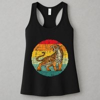Retro Vintage Tiger Zoologist Zookeeper Zoo Safari Lover Womens Tank Top