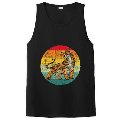 Retro Vintage Tiger Zoologist Zookeeper Zoo Safari Lover PosiCharge Competitor Tank