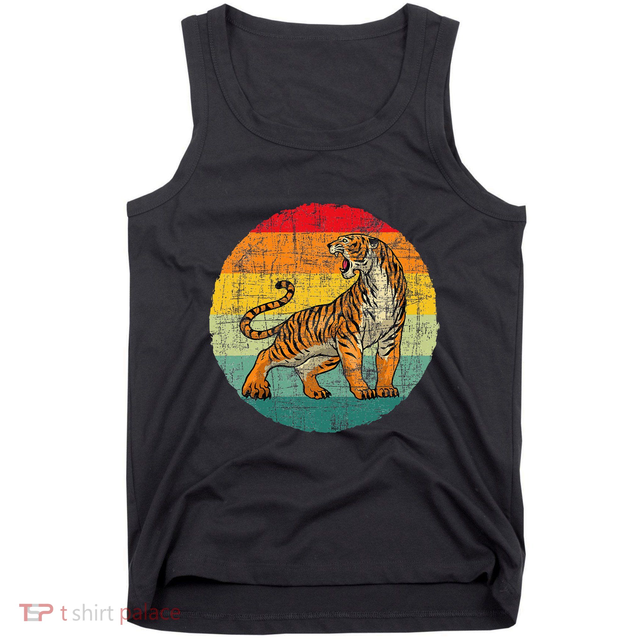 Retro Vintage Tiger Zoologist Zookeeper Zoo Safari Lover Tank Top