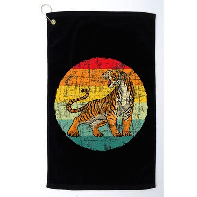 Retro Vintage Tiger Zoologist Zookeeper Zoo Safari Lover Golf Towel