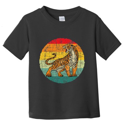 Retro Vintage Tiger Zoologist Zookeeper Zoo Safari Lover Toddler T-Shirt