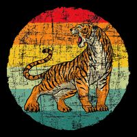 Retro Vintage Tiger Zoologist Zookeeper Zoo Safari Lover Toddler T-Shirt