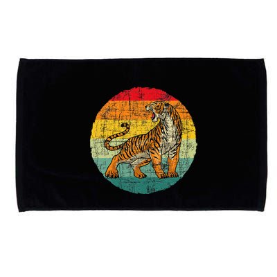 Retro Vintage Tiger Zoologist Zookeeper Zoo Safari Lover Microfiber Hand Towel