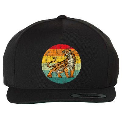 Retro Vintage Tiger Zoologist Zookeeper Zoo Safari Lover Wool Snapback Cap