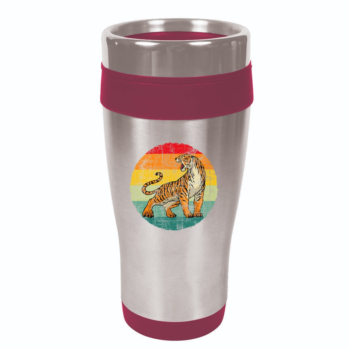 Retro Vintage Tiger Zoologist Zookeeper Zoo Safari Lover 16oz Travel Tumbler