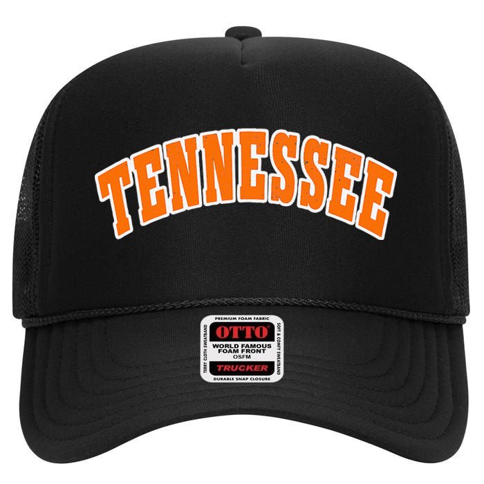 Retro Vintage Tennessee State Souvenir Gift Of Oklahoma High Crown Mesh Back Trucker Hat