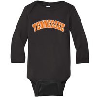 Retro Vintage Tennessee State Souvenir Gift Of Oklahoma Baby Long Sleeve Bodysuit