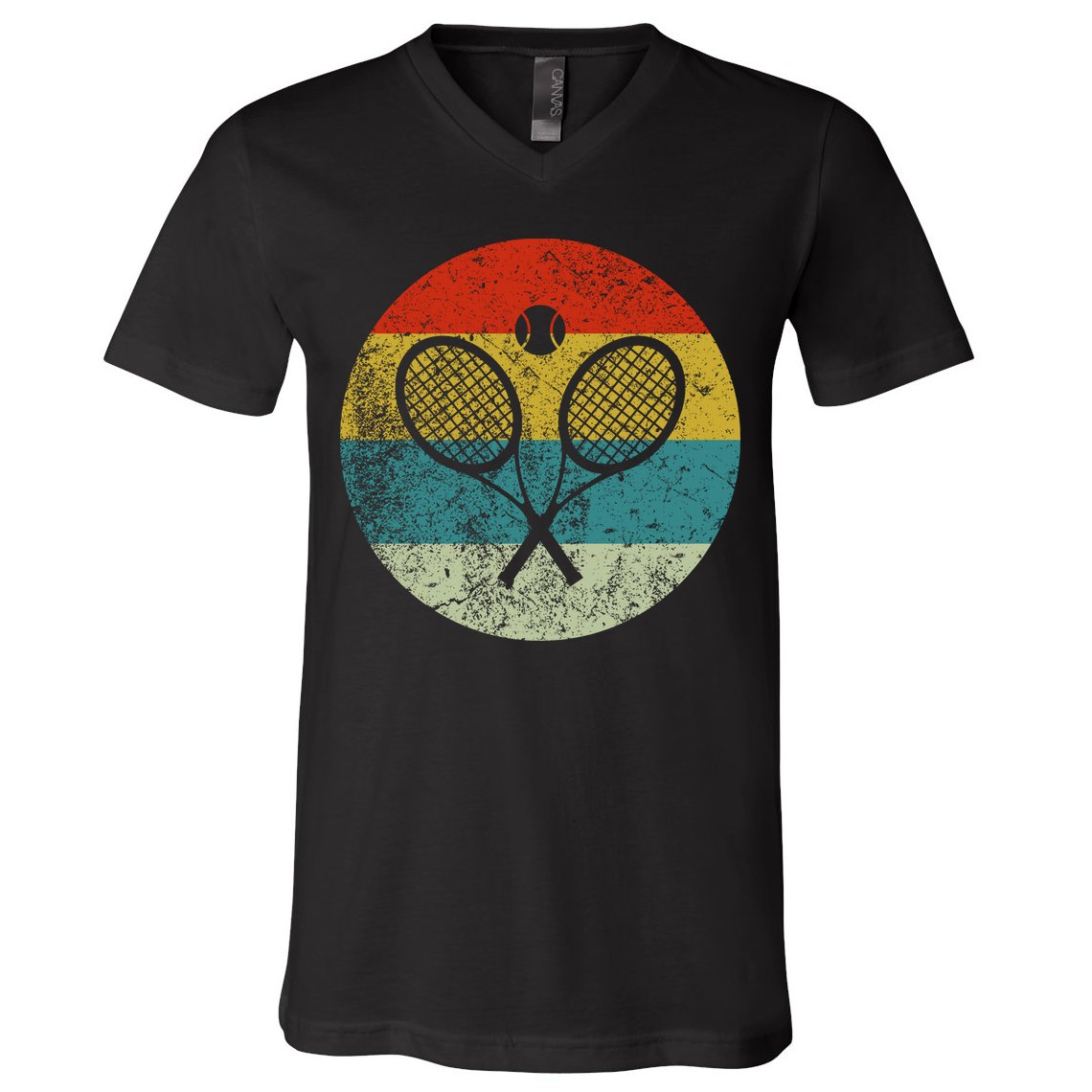 Retro Vintage Tennis V-Neck T-Shirt