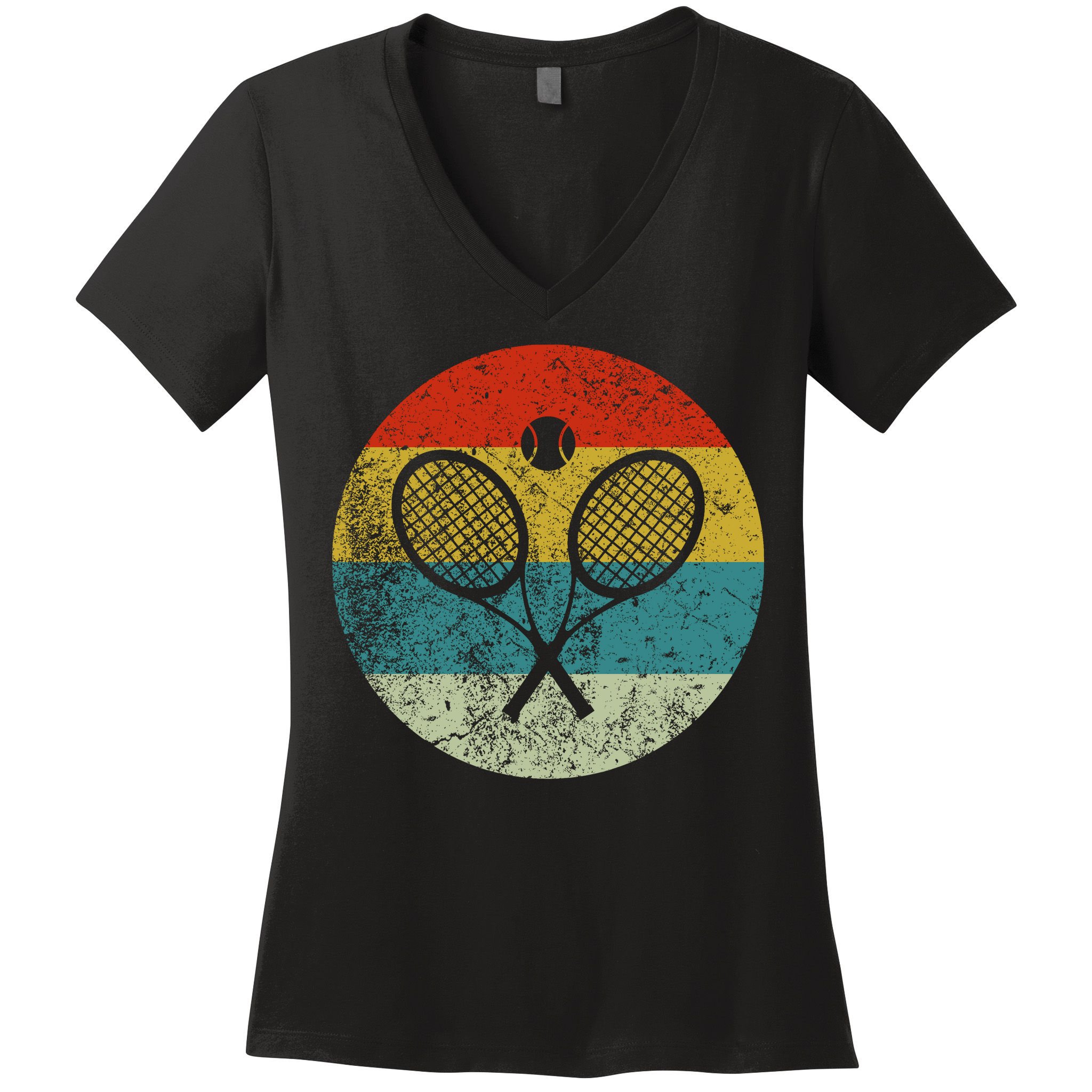 Retro Vintage Tennis Women's V-Neck T-Shirt