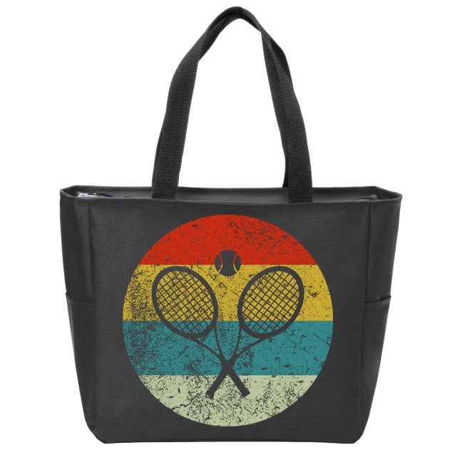 Retro Vintage Tennis Zip Tote Bag