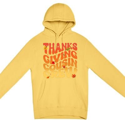 Retro Vintage Thanksgiving Cousin Crew Premium Pullover Hoodie