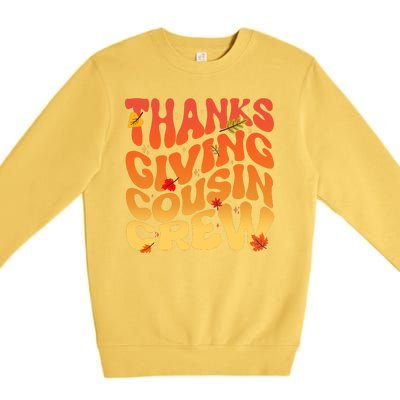 Retro Vintage Thanksgiving Cousin Crew Premium Crewneck Sweatshirt