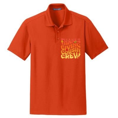 Retro Vintage Thanksgiving Cousin Crew Dry Zone Grid Polo