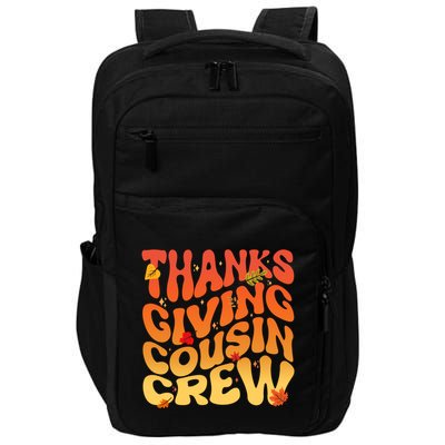Retro Vintage Thanksgiving Cousin Crew Impact Tech Backpack
