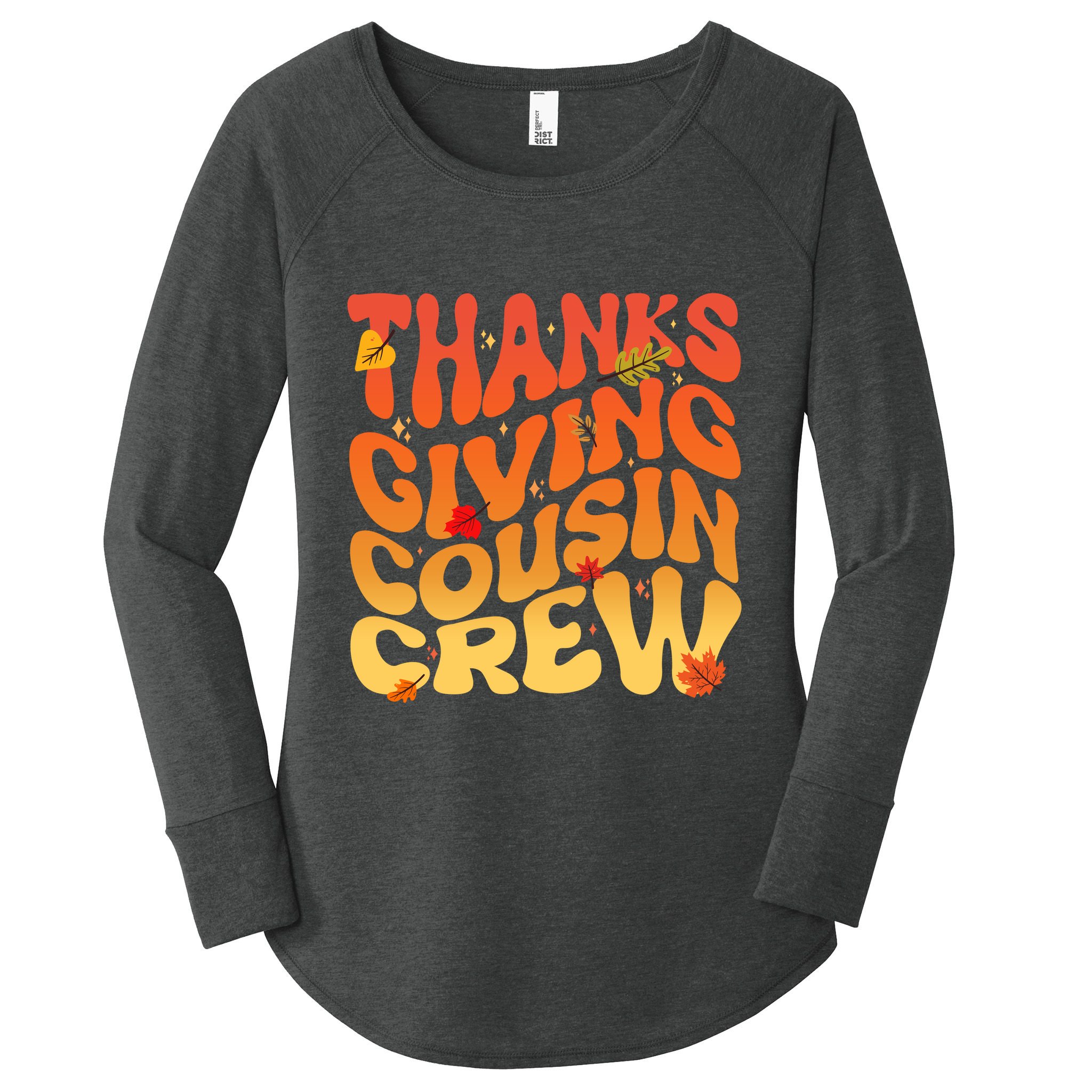Retro Vintage Thanksgiving Cousin Crew Women's Perfect Tri Tunic Long Sleeve Shirt