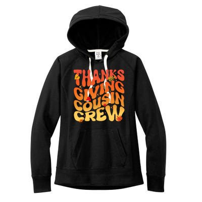 Retro Vintage Thanksgiving Cousin Crew Women's Fleece Hoodie