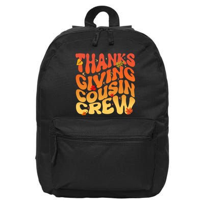 Retro Vintage Thanksgiving Cousin Crew 16 in Basic Backpack