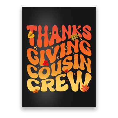 Retro Vintage Thanksgiving Cousin Crew Poster