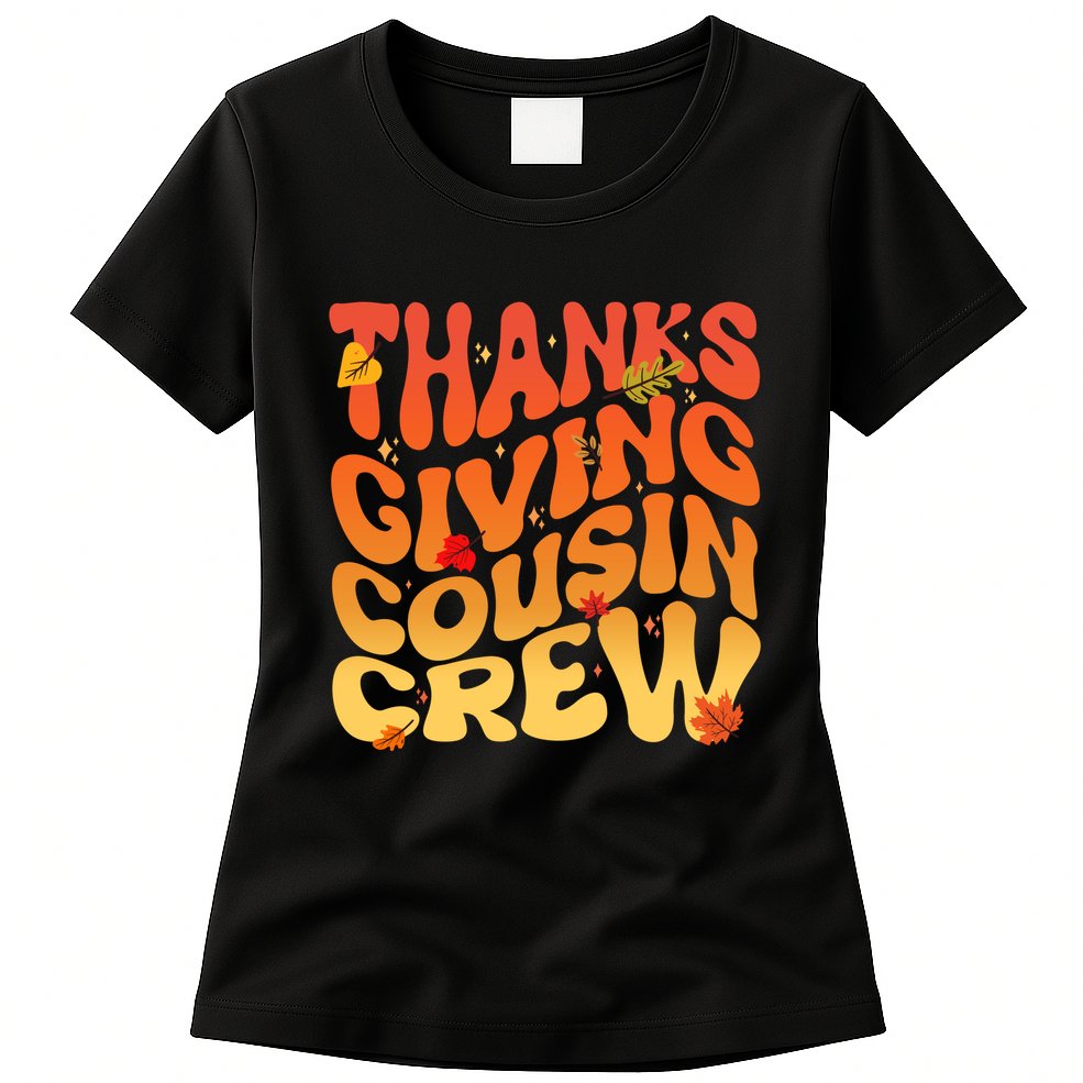 Retro Vintage Thanksgiving Cousin Crew Womens T-Shirt