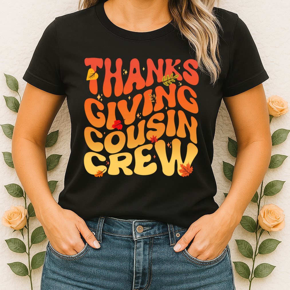 Retro Vintage Thanksgiving Cousin Crew Womens T-Shirt
