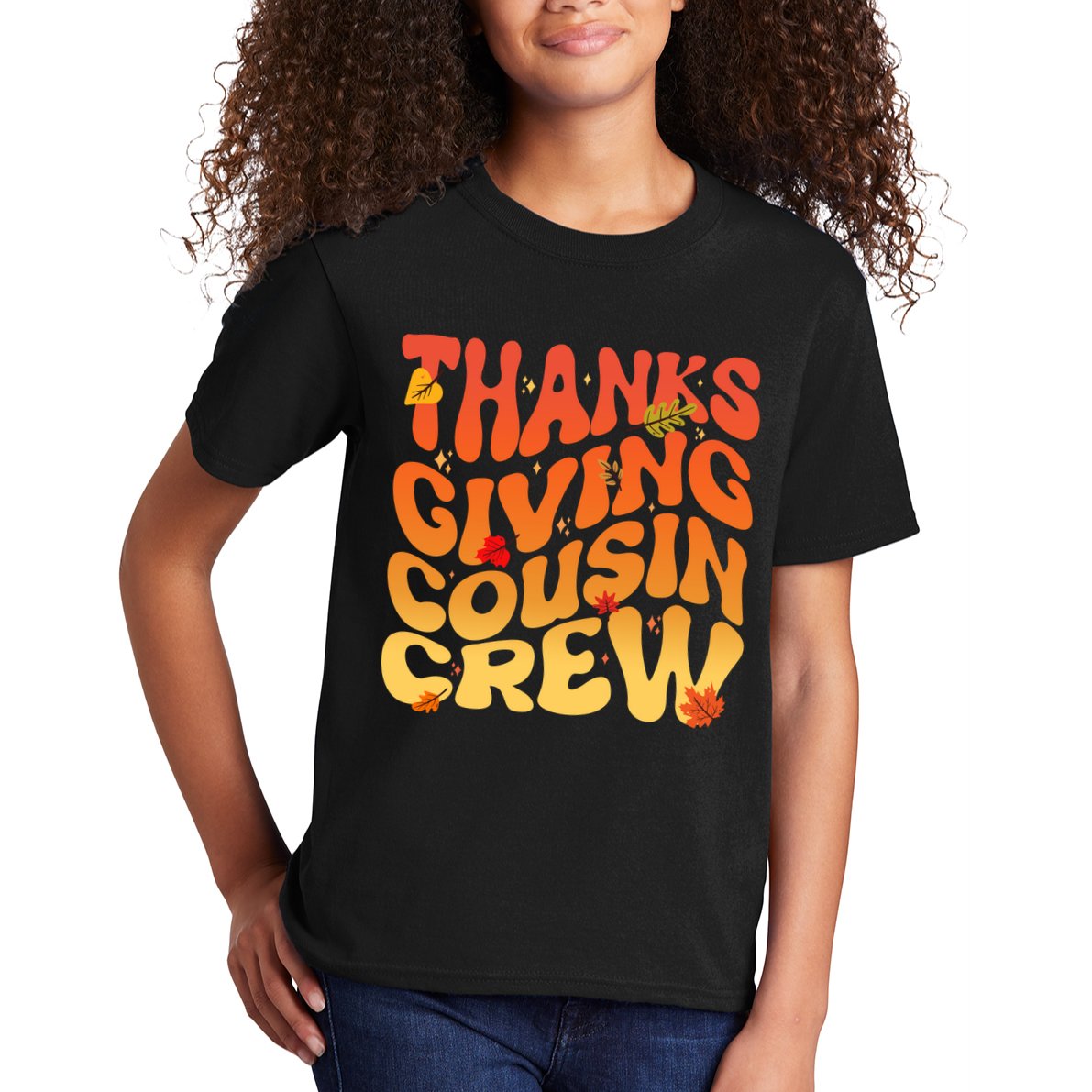 Retro Vintage Thanksgiving Cousin Crew Kids T-Shirt