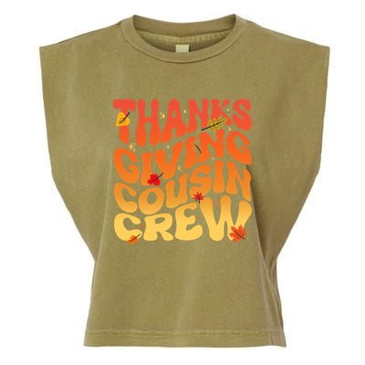 Retro Vintage Thanksgiving Cousin Crew Garment-Dyed Women's Muscle Tee