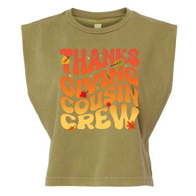 Retro Vintage Thanksgiving Cousin Crew Garment-Dyed Women's Muscle Tee