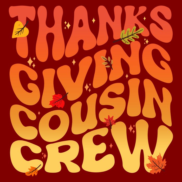 Retro Vintage Thanksgiving Cousin Crew Beanie