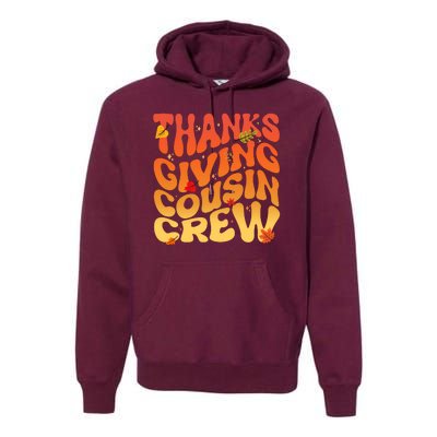 Retro Vintage Thanksgiving Cousin Crew Premium Hoodie