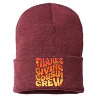 Retro Vintage Thanksgiving Cousin Crew Sustainable Knit Beanie