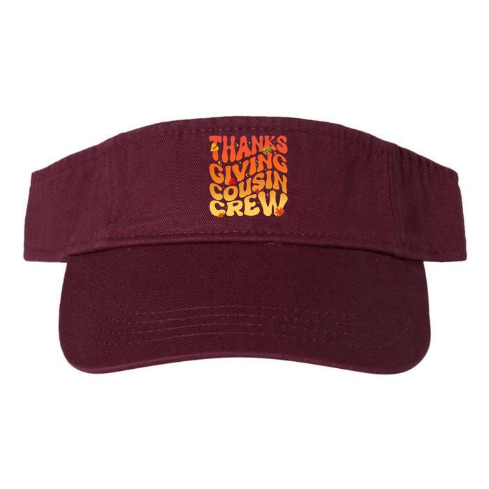 Retro Vintage Thanksgiving Cousin Crew Valucap Bio-Washed Visor