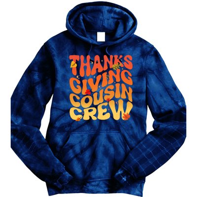 Retro Vintage Thanksgiving Cousin Crew Tie Dye Hoodie