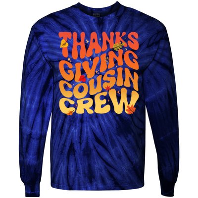 Retro Vintage Thanksgiving Cousin Crew Tie-Dye Long Sleeve Shirt