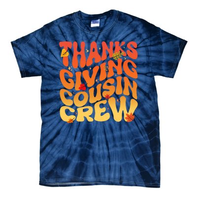 Retro Vintage Thanksgiving Cousin Crew Tie-Dye T-Shirt