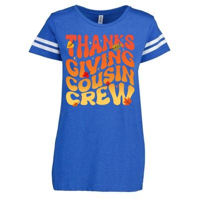 Retro Vintage Thanksgiving Cousin Crew Enza Ladies Jersey Football T-Shirt