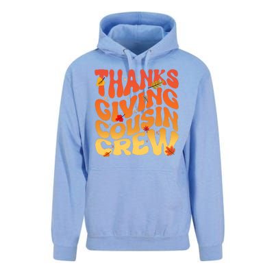 Retro Vintage Thanksgiving Cousin Crew Unisex Surf Hoodie