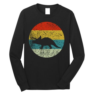 Retro Vintage Triceratops Long Sleeve Shirt