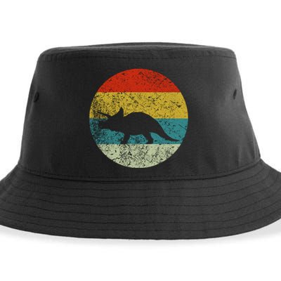 Retro Vintage Triceratops Sustainable Bucket Hat