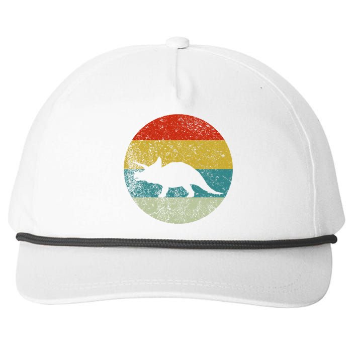 Retro Vintage Triceratops Snapback Five-Panel Rope Hat