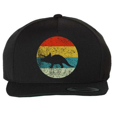 Retro Vintage Triceratops Wool Snapback Cap