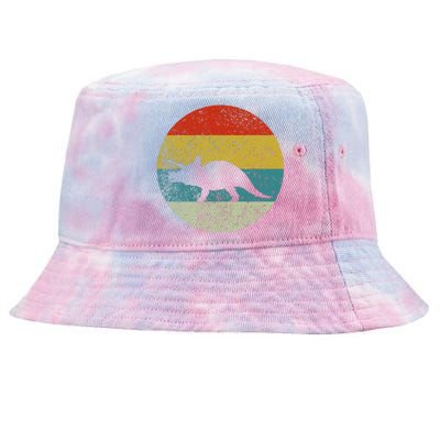 Retro Vintage Triceratops Tie-Dyed Bucket Hat