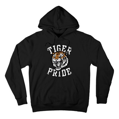 Retro Vintage Tiger Pride Tiger Mascot School Sports Team Hoodie