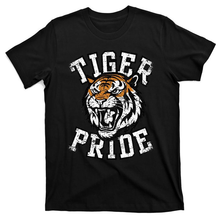 Retro Vintage Tiger Pride Tiger Mascot School Sports Team T-Shirt