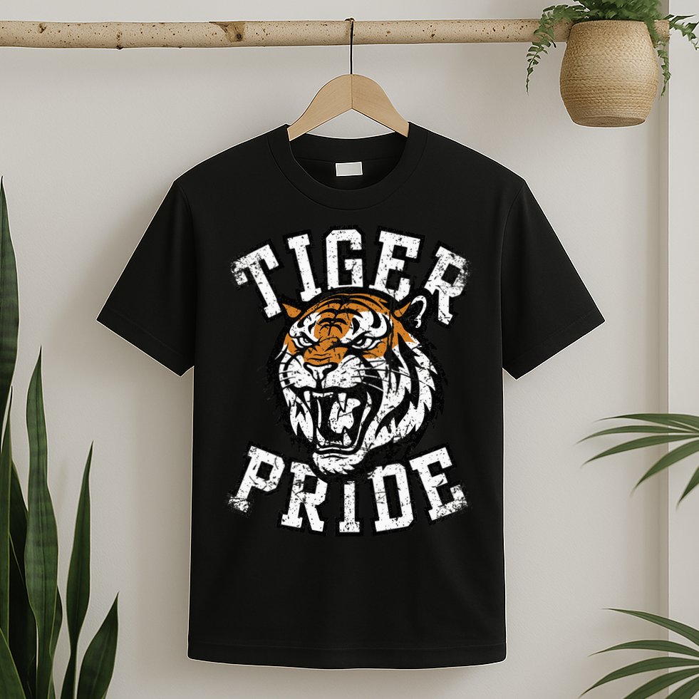 Retro Vintage Tiger Pride Tiger Mascot School Sports Team T-Shirt