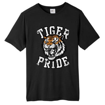 Retro Vintage Tiger Pride Tiger Mascot School Sports Team Tall Fusion ChromaSoft Performance T-Shirt