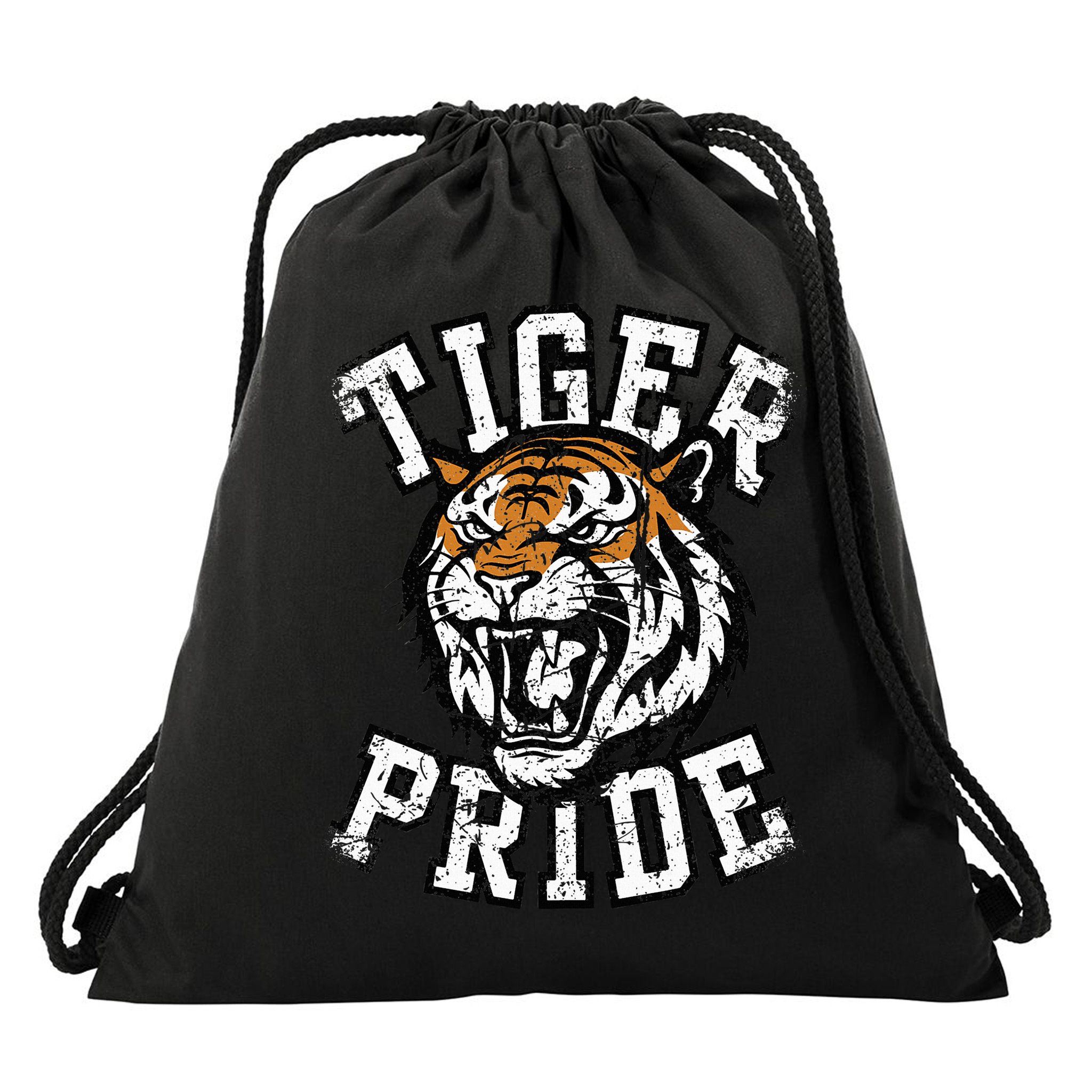 Retro Vintage Tiger Pride Tiger Mascot School Sports Team Drawstring Bag