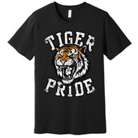 Retro Vintage Tiger Pride Tiger Mascot School Sports Team Premium T-Shirt