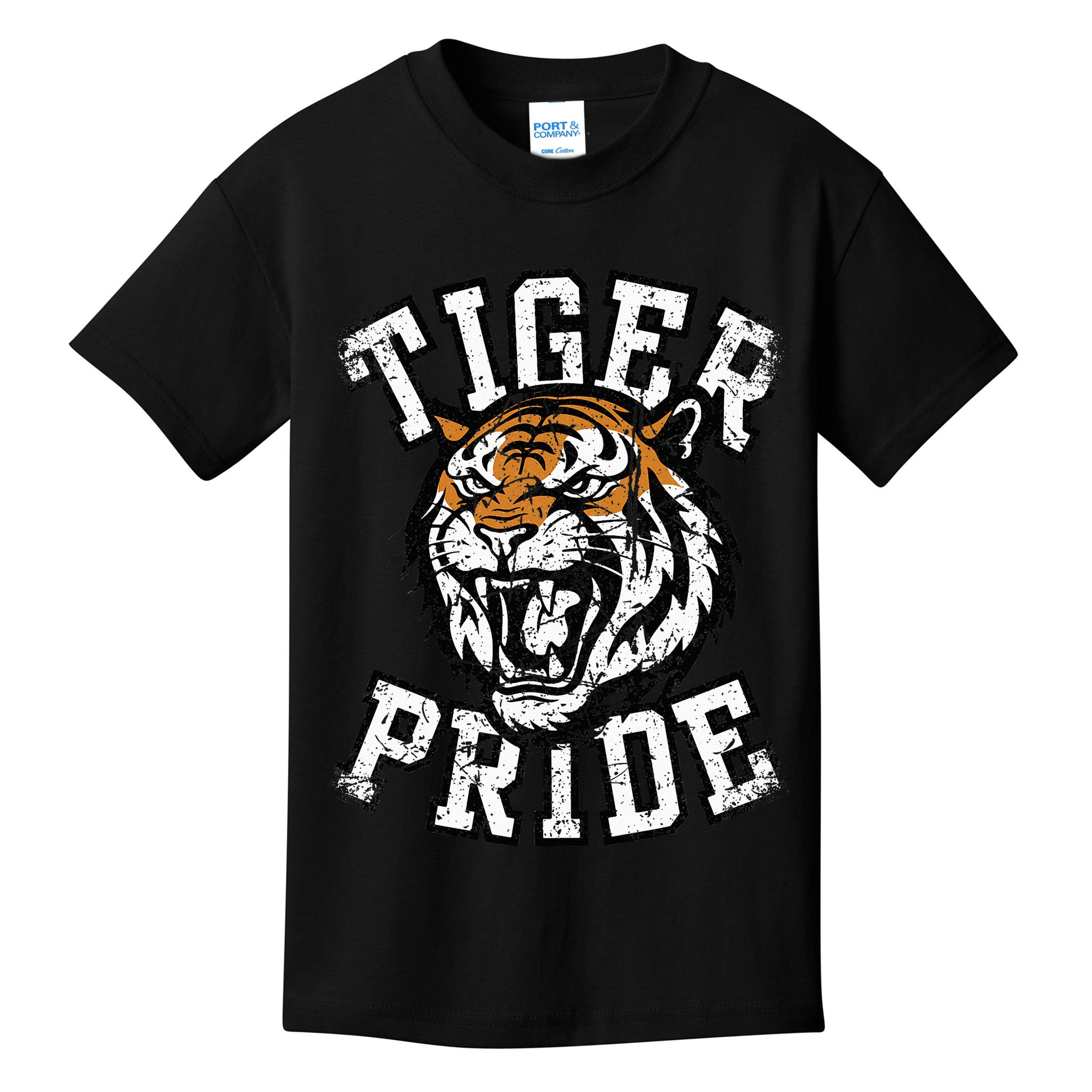 Retro Vintage Tiger Pride Tiger Mascot School Sports Team Kids T-Shirt
