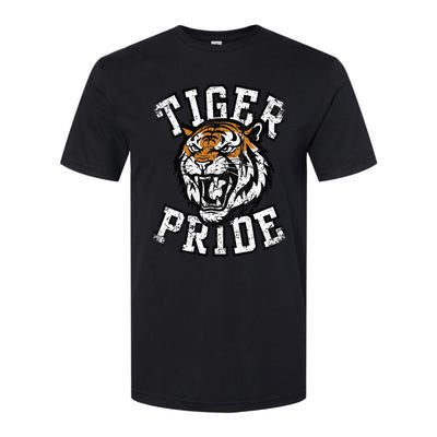 Retro Vintage Tiger Pride Tiger Mascot School Sports Team Softstyle® CVC T-Shirt